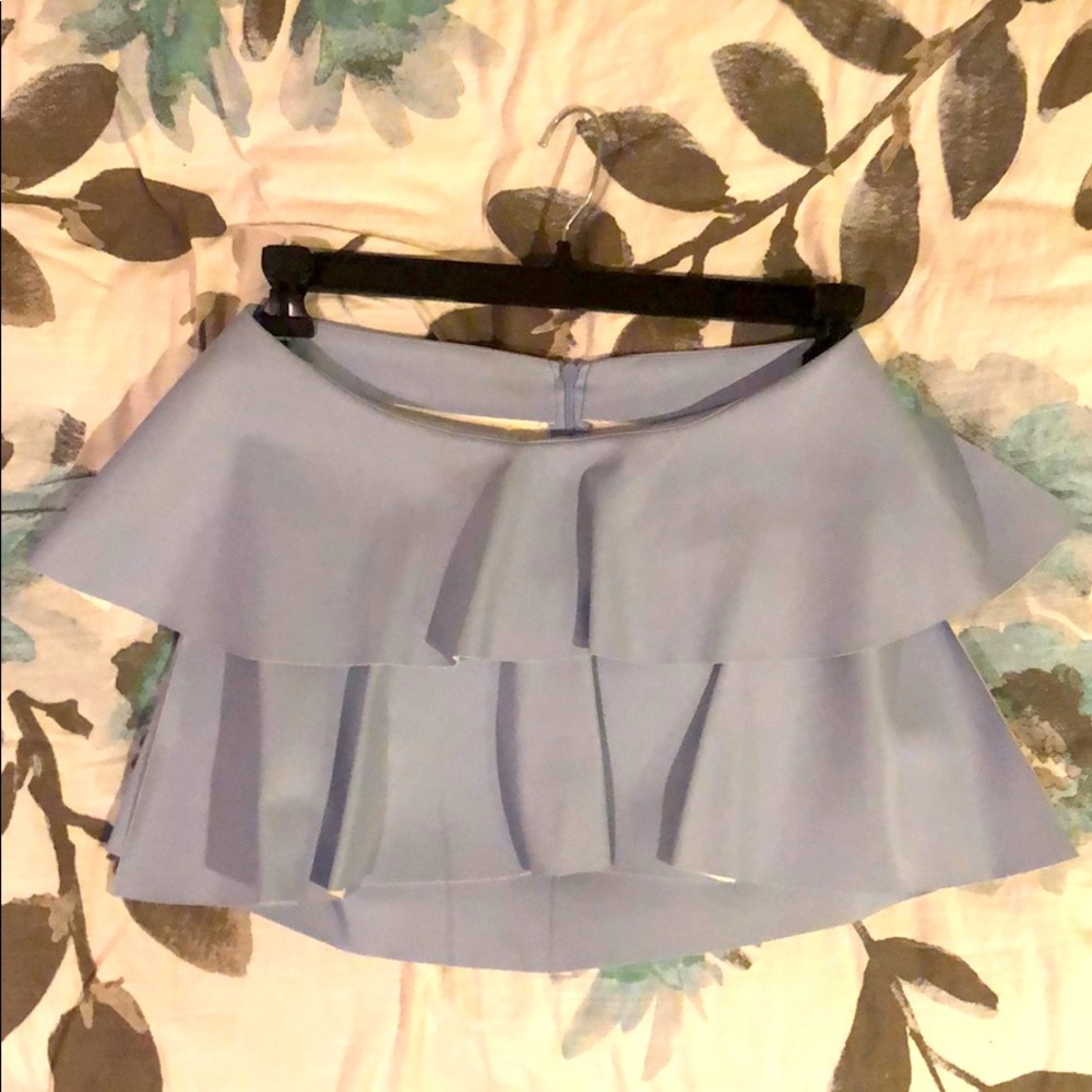Light Blue Ruffle Skirt